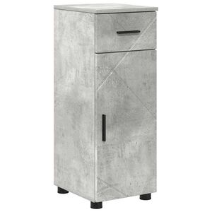 vidaXL Gabinete de Ba&ntilde;o con caj&oacute;n Gris Concreto 30 x 35 x 80 cm