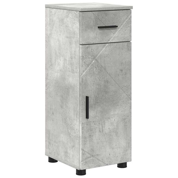 vidaXL Gabinete de Ba&ntilde;o con caj&oacute;n Gris Concreto 30 x 35 x 80 cm