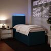 vidaXL Cama box spring con colch&oacute;n terciopelo azul 90x200 cm