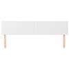 vidaXL Cabeceros cuero sint&eacute;tico blanco 200x5x78/88 cm