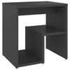 vidaXL Mesita de noche madera contrachapada gris 40x30x40 cm