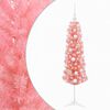 vidaXL &Aacute;rbol de Navidad artificial estrecho con bolas 120 cm 150 LED
