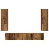 vidaXL Conjunto de mueble de TV Montaje en la pared 3 pcs Madera vieja