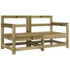 vidaXL Sillones de jardín con cojines 2 uds madera de pino impregnada