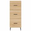vidaXL Aparador de madera contrachapada roble Sonoma 34,5x34x180 cm