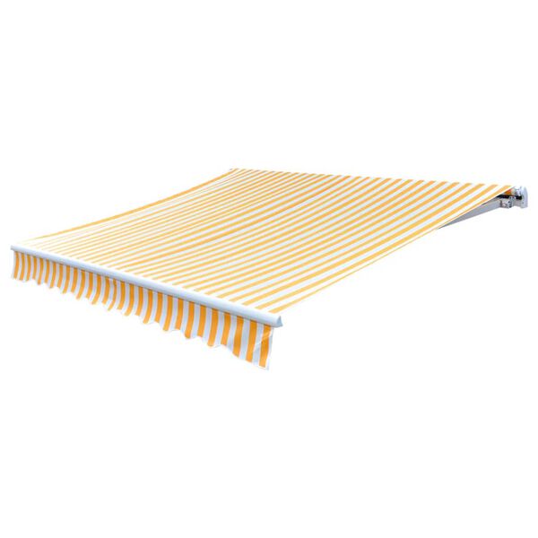 vidaXL Toldo de lona naranja y blanco 3,5x2,5 m