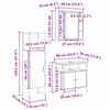 vidaXL Juego de muebles de ba&ntilde;o 3 pcs Marr&oacute;n Madera contrachapada