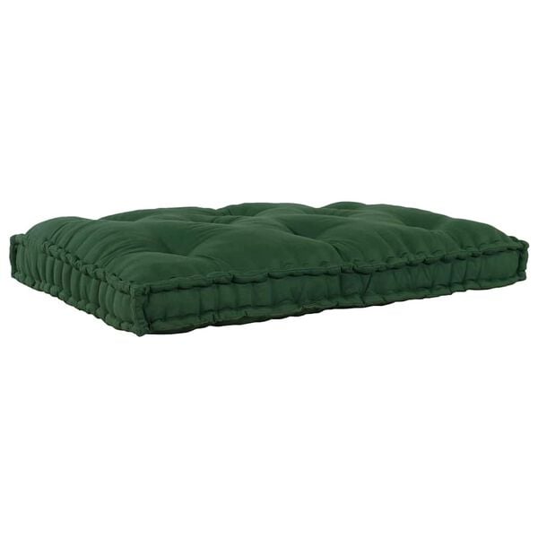 vidaXL Coj&iacute;n para Sof&aacute; Pallet Verde 120 x 80 x 12 cm tela