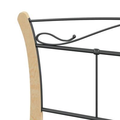 vidaXL Estructura de cama de metal negra 120x200 cm