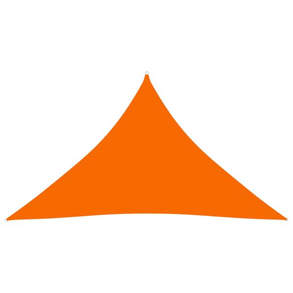 vidaXL Toldo de vela triangular tela Oxford naranja 3x3x4,24 m