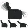 vidaXL Sill&oacute;n reclinable de piel sint&eacute;tica negra