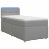vidaXL Cama box spring con colch&oacute;n Gris Claro 100 x 200 cm Tela