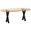 vidaXL Patas para mesa de centro en forma de X (2 unidades), color negro, 38 x (42-43) cm, acero