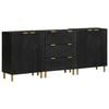 vidaXL Aparadores 3 uds madera de ingenier&iacute;a negro