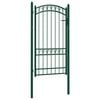 vidaXL Puerta de valla EMMEN con arco superior de acero, 100 x 123,5 cm, verde