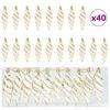 vidaXL Esfera Espiral de Navidad 40 uds. LED Dorado 3 x 11 cm Pl&aacute;stico