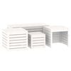 vidaXL Juego de cajas de jard&iacute;n 4 piezas madera maciza de pino blanco