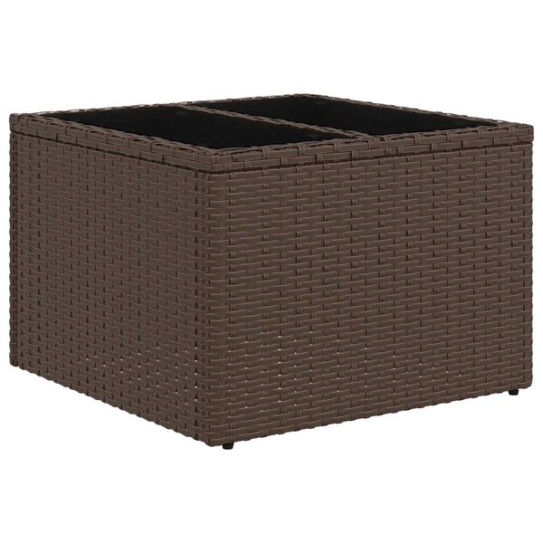 vidaXL Conjunto de sofá de jardín 8 pcs Marrón, crema 55 x 55 x 37 cm
