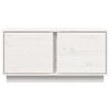vidaXL Mesa de centro madera maciza de pino blanco 80x50x40 cm