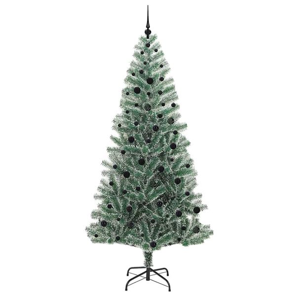 vidaXL &Aacute;rbol de Navidad Artificial Nevado con Luz LED Verde y 240 cm