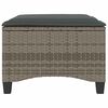 vidaXL Taburetes de jardín con cojines 2 uds gris 55x55x36 cm