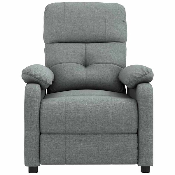 vidaXL Sillón reclinable de tela gris oscuro