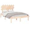 vidaXL Estructura cama doble pequeña madera maciza 135x190 cm