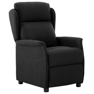 vidaXL Sill&oacute;n reclinable Negro 66.5 x 94 x 101.5 cm Poli&eacute;ster