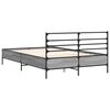 vidaXL Estructura cama madera ingenier&iacute;a metal gris Sonoma 120x190 cm