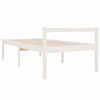 vidaXL Cama senior individual peque&ntilde;a sin colch&oacute;n blanco 75x190 cm