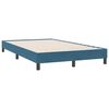 vidaXL Cama box spring sin colchón azul oscuro terciopelo 120x220 cm