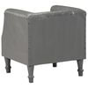 vidaXL Sill&oacute;n de cuero de cabra aut&eacute;ntico gris