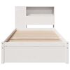 vidaXL Cama con estantería sin colchón madera maciza blanca 75x190 cm