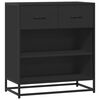 vidaXL Aparador de madera de ingenier&iacute;a negro 68x35x76 cm