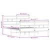 vidaXL Estructura de cama sin colchón metal roble Sonoma 140x200 cm