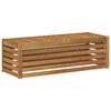 vidaXL Banco de taburete exterior Natural 115 x 43 x 37 cm