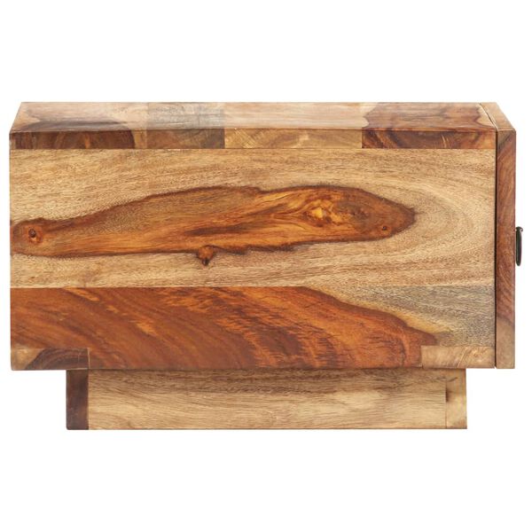 vidaXL Mesita de noche de madera maciza de acacia 40x40x25 cm