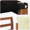 vidaXL Conjunto de sof&aacute;s de exterior con coj&iacute;n 4 pcs Natural y Crema