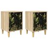vidaXL Mesa de noche RHENEN 2 uds. Roble Sonoma 36 x 33 x 50 cm