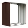vidaXL Caseta jard&iacute;n para le&ntilde;a acero galvanizado marr&oacute;n 172x91x154 cm
