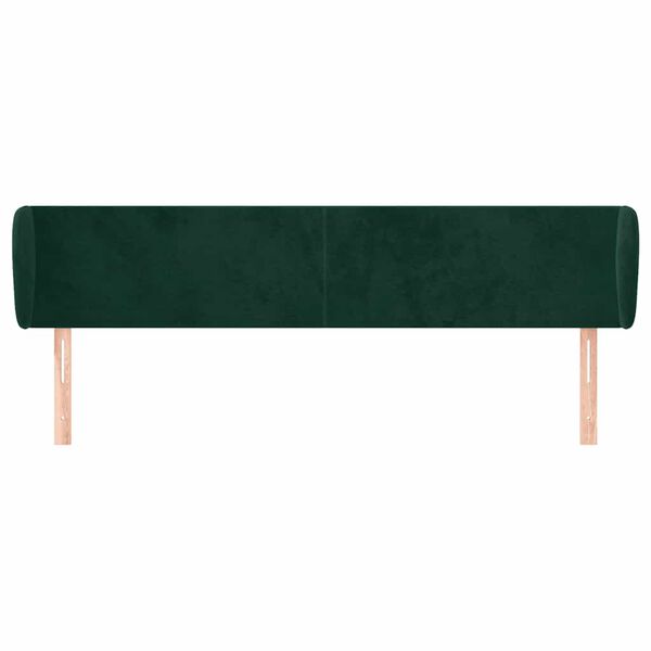 vidaXL Cabecero de terciopelo verde oscuro 163x23x78/88 cm