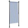 vidaXL Persiana enrollable exterior tela acero azul blanco 100x270 cm
