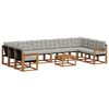 vidaXL Conjunto de sof&aacute;s de exterior 11 pcs Gris Natural y Claro