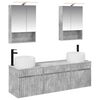 vidaXL Juego de Muebles de Ba&ntilde;o 5 pcs Gris Hormig&oacute;n 50 x 14,5 x 70 cm