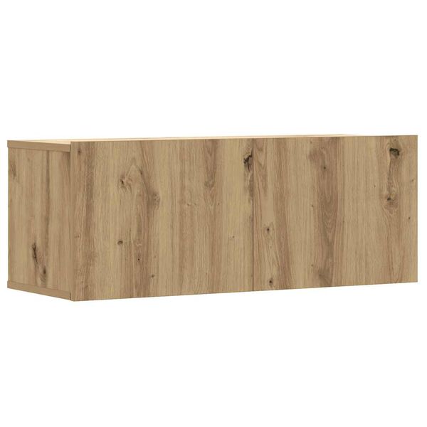 vidaXL Mueble para TV de pared madera contrachapada artesanal 8 piezas