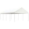 vidaXL Cenador con techo polietileno blanco 8,92x4,08x3,22 m