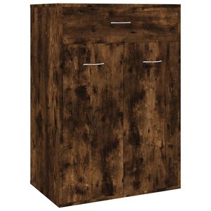 vidaXL Mueble zapatero madera contrachapada roble ahumado 60x35x84 cm