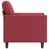 vidaXL Sill&oacute;n cuero sint&eacute;tico rojo tinto 60 cm