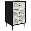 vidaXL Mesa de noche GOTHA Roble Negro 36 x 33 x 61 cm