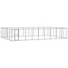 vidaXL Perrera de exterior de acero 65,34 m&sup2;